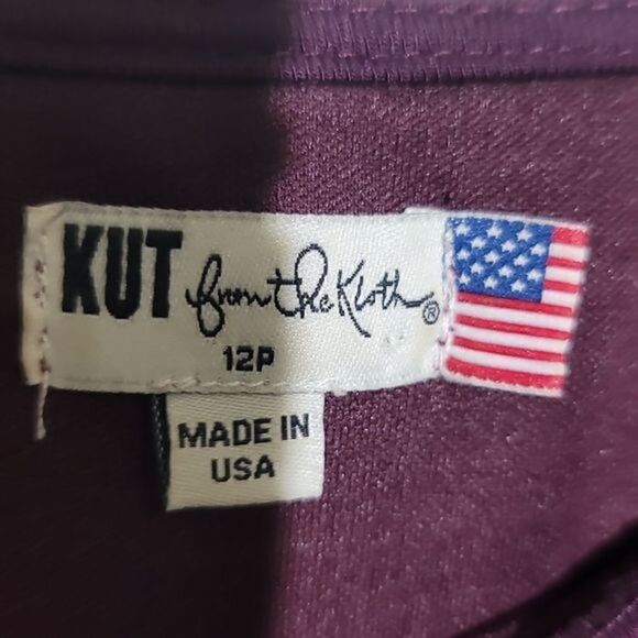 𝅺KUT FROM THE KLOTH Women's Petite‎ Mollee Knit Dress Sheath Purple - Picture 7 of 9